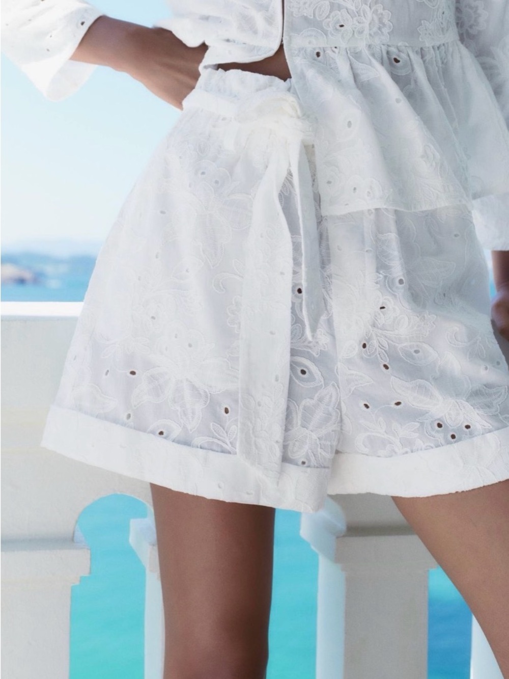 Zara embroidered shorts